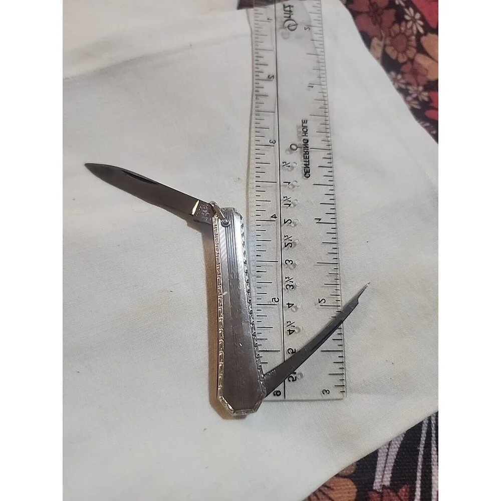 Vintage Elgin Pocket Watch Knife Pocket Knife Silver Knife In Case Elgin Lot